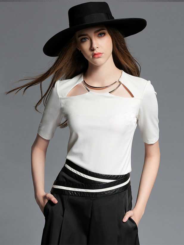 Customize womens Tshirt polyester fabric half sleeve